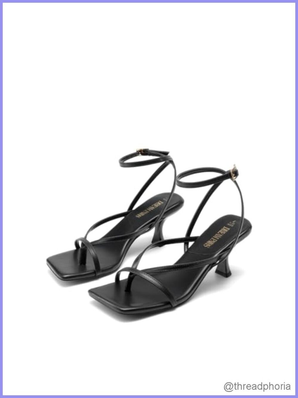 Strappy Kitten Heel Sandals Square Open Toe with Ankle Strap for Wedding Guest